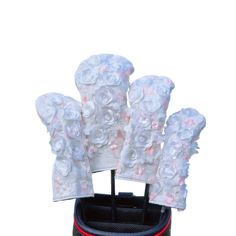 

Головной убор для гольф-клуба с лепестками - высококачественный полиуретан, цветочная фея Nice Driver Fairway Wood Putter Iron Head Cover