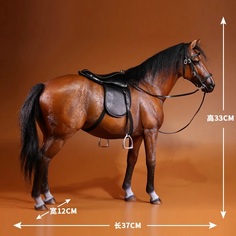 Warm-blooded horse model, simulated animal peripheral office resin ornament, soldier and man mount accessories