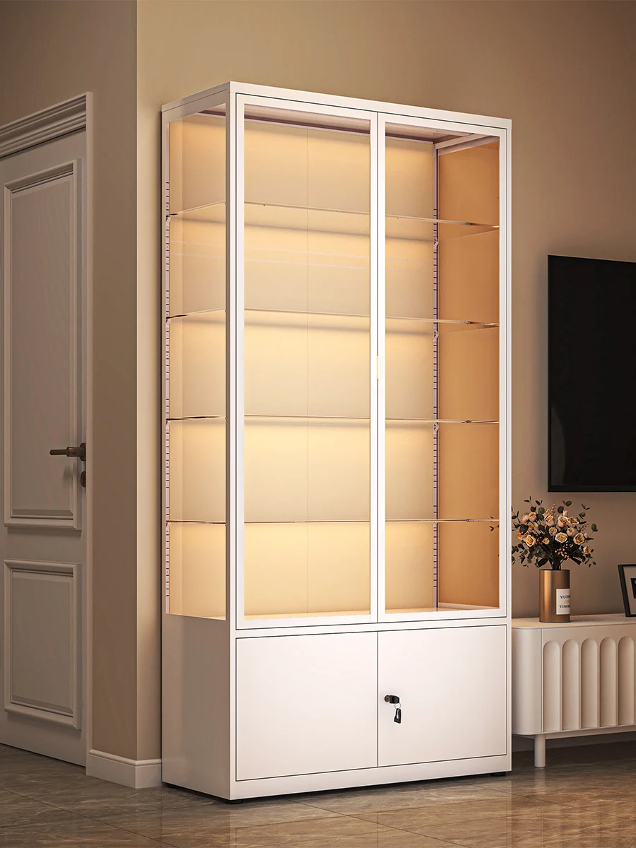 

Glass display cabinet household figuretoy model display high definition transparent fiberglass storage cabinet