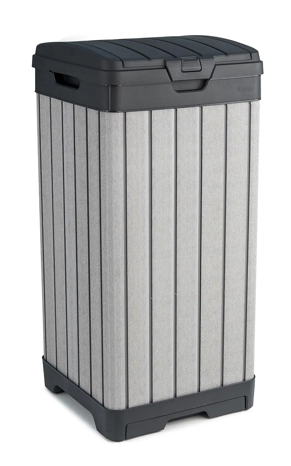 

38 Gallon Outdoor Kitchen Trash Can with Lid and Drip Tray for Easy Cleaning, Perfect for Patio Dining in Grey