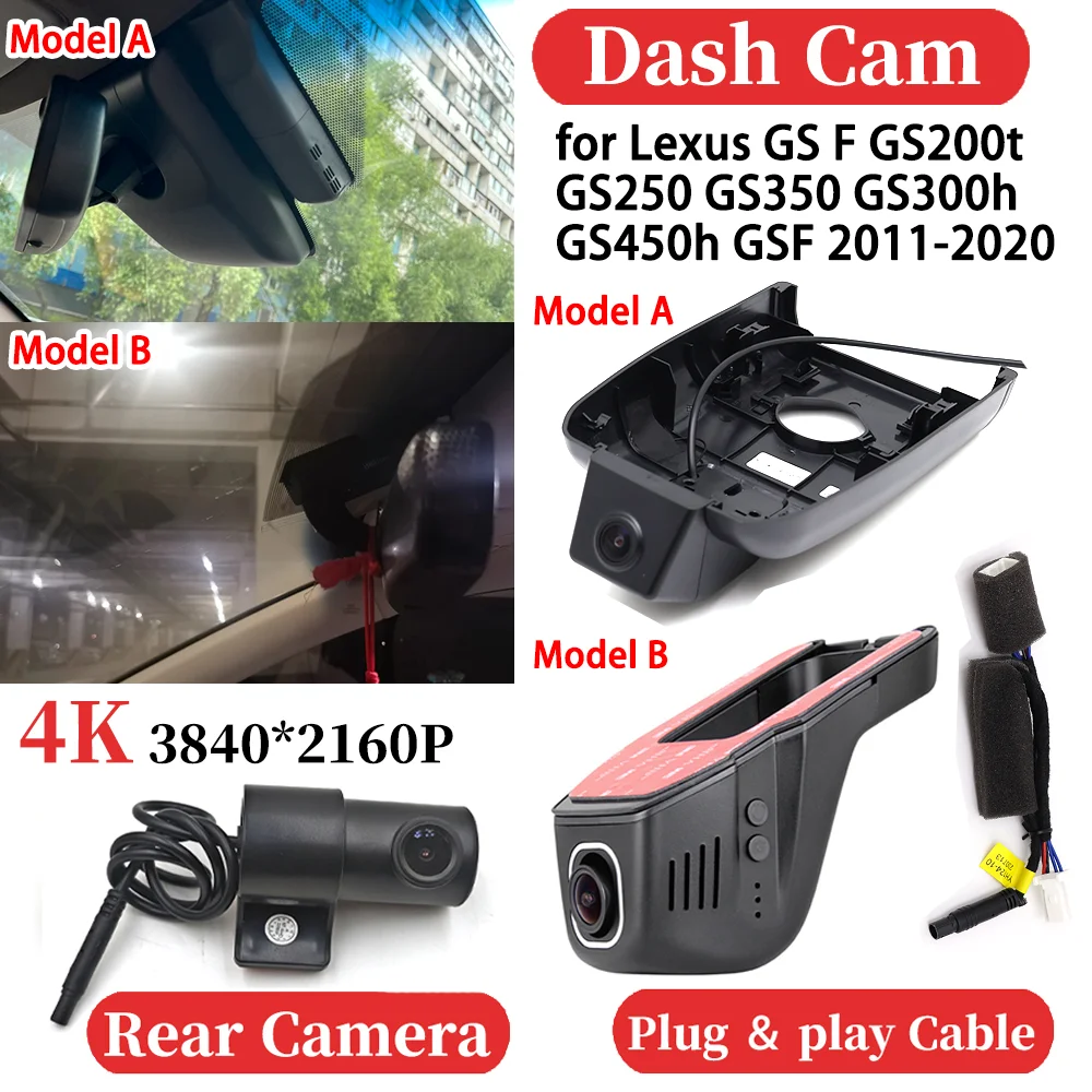 

ZJCGO for Lexus GS F GS200t GS250 GS350 GS300h GS450h GSF 2011-2020 UHD Car 4K Video Recorder DVR Dash Cam Dashboard Camera