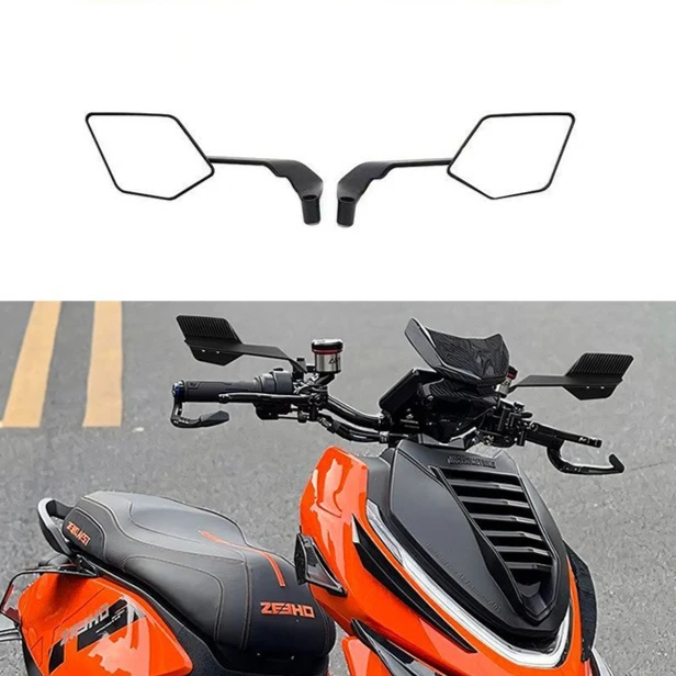 Motorcycle Mirrors Foldable Fixed Wing Mirrors Adjustable Rotate 8mm 10mm Rear Vew Mirrors For Honda Yamaha Kawasaki Side Mirror image 3