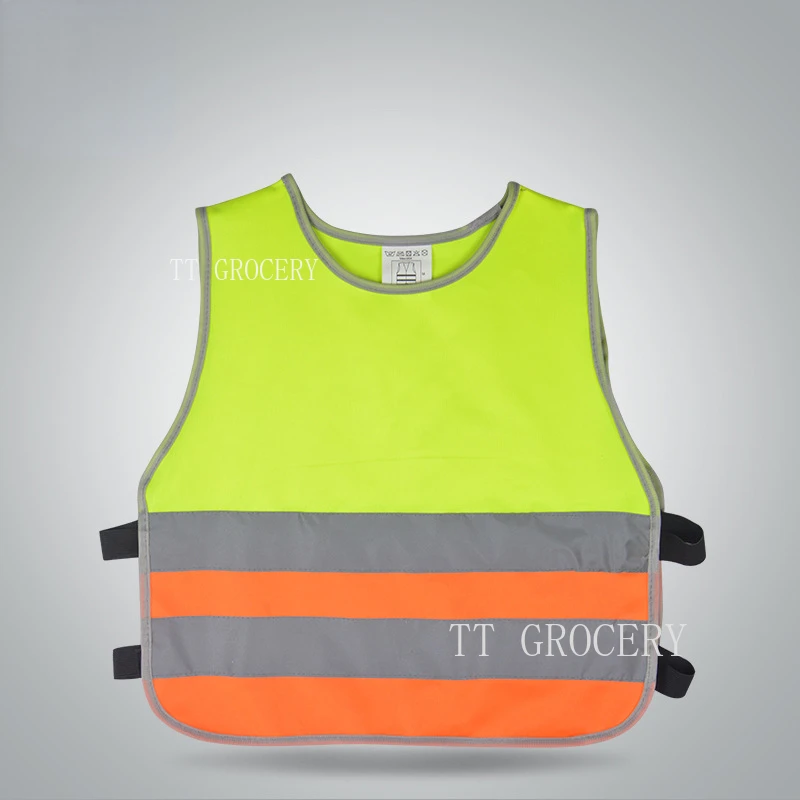 Children's Splicing Reflective Clothing Fluorescent Vest Safety Reflective Clothing Primary School Traffic Safety Activity Vest