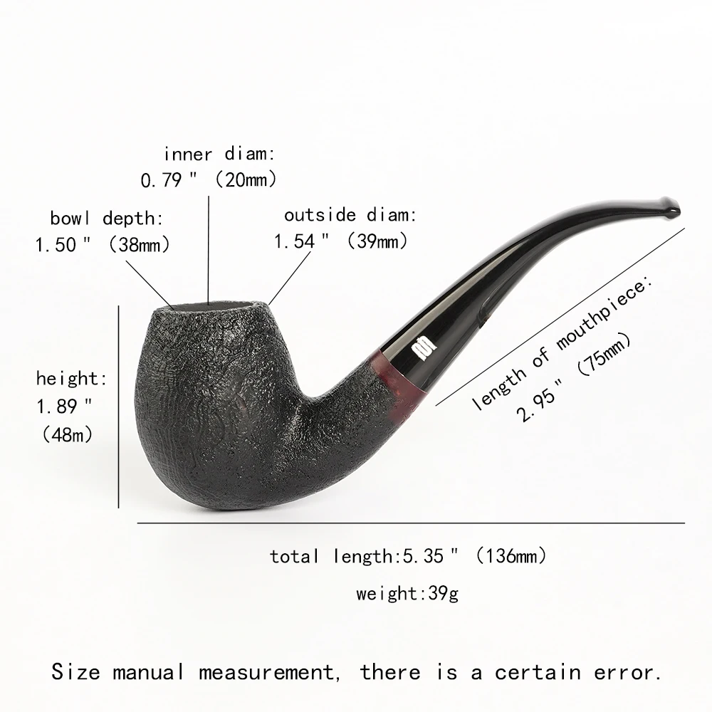 Handmade Tobacco Pipes Curved Handle Briar Wood Pipes Small Smoking Pipes Tabletop Pipes For Beginners Briar Wood Pipes hot Sale