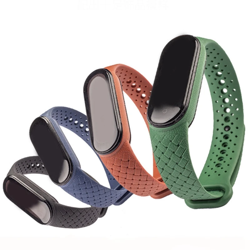 Polsband voor Xiaomi Mi Band 7 Snelle vervanging horlogebanden Sport ademend siliconen Correa Mi Band 6 5 4 3 NFC horlogeband