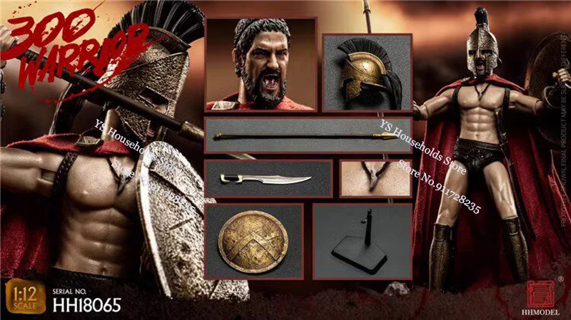 

HHMODEL HH18065 1/12 Spartan 300 Warrior Series Roman Combat Version Soldier Model 12" Full Set Male Action Figure Toys Collect