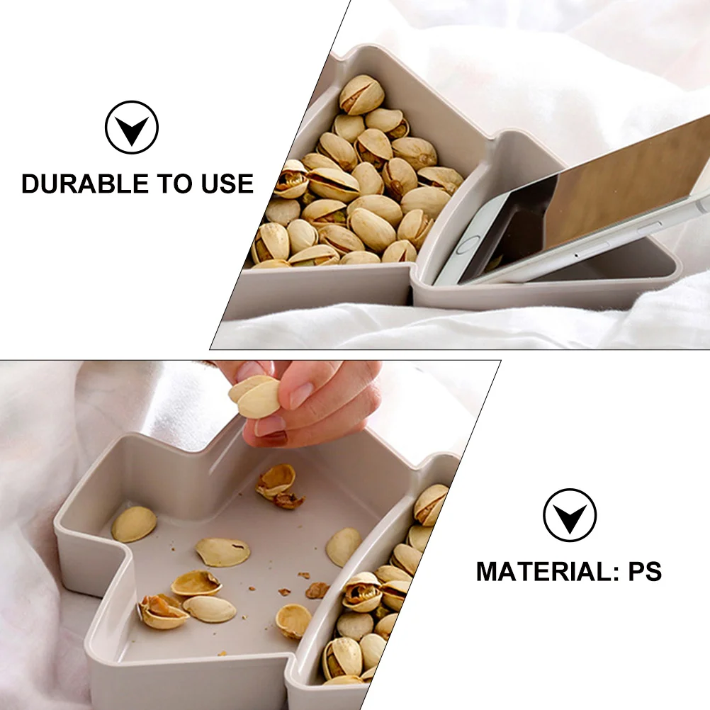 

2pcs Christmas Tree Shape Plastic Fruit Tray Snack Container Food Safe Compartment Design Reusable Dry Fruits Serving Tray For