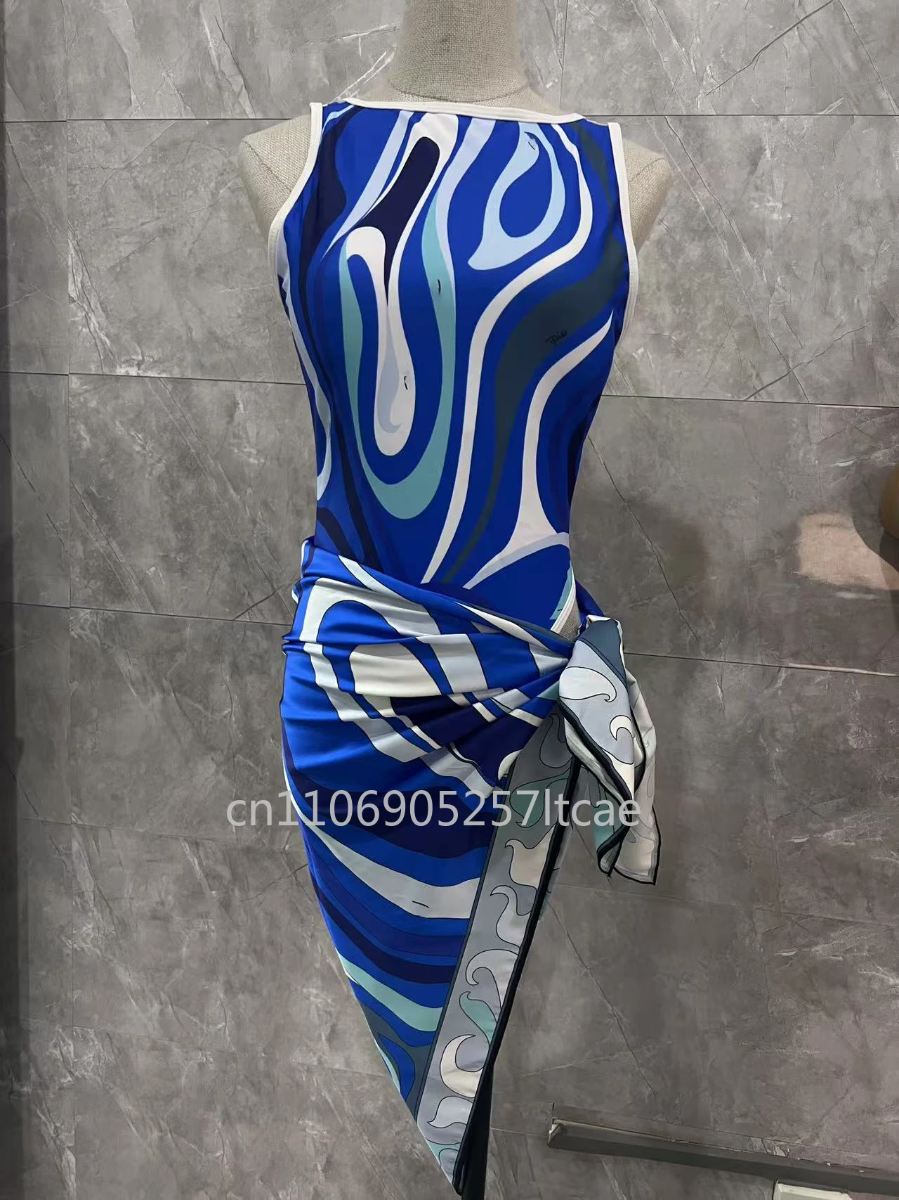 التصميم الكلاسيكي المرأة وشاح ملابس السباحة الفاخرة العلامة التجارية سيدة مثير وشاح بيكيني مجموعات