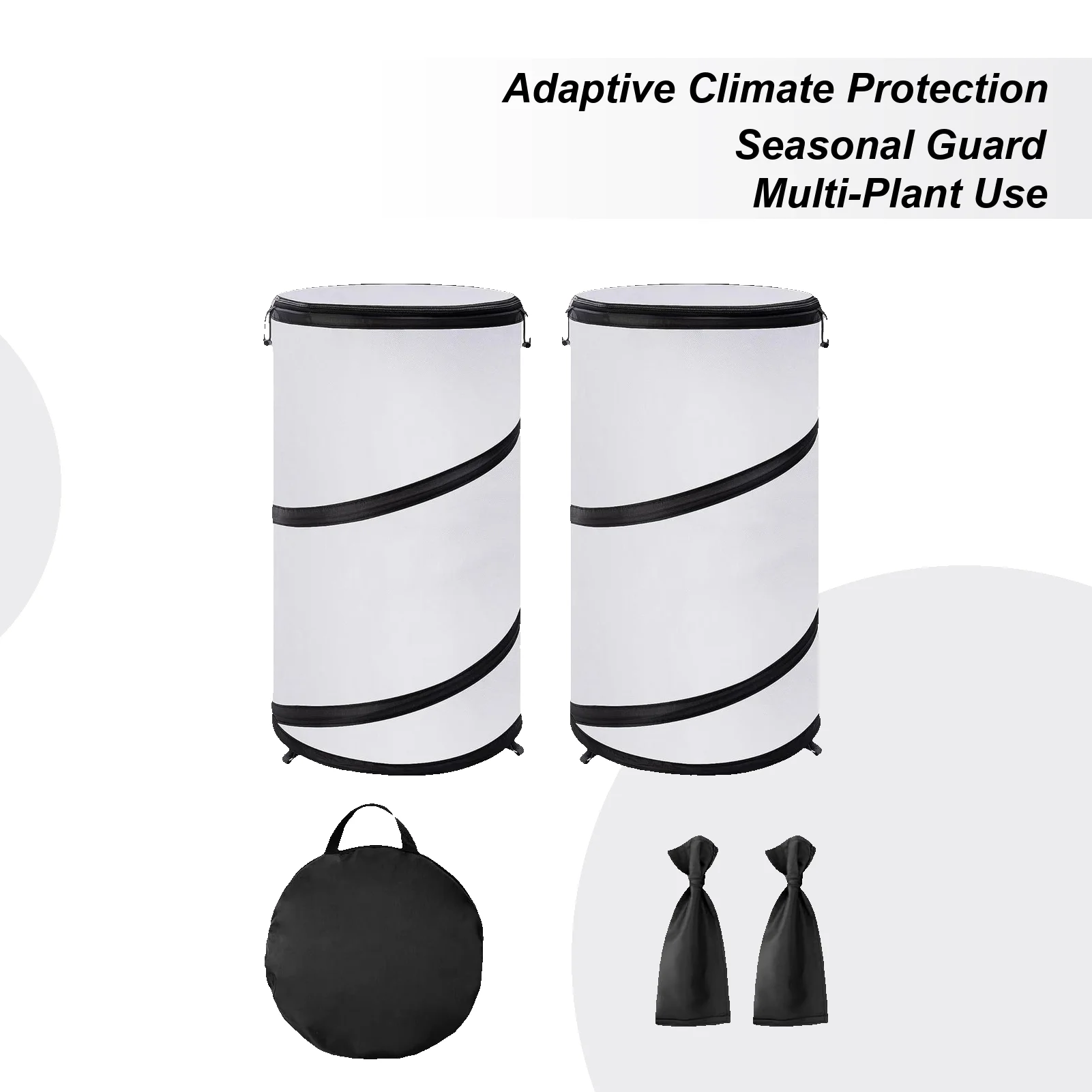 

Frost Blankets For Outdoor Plants Pop Design Shelter 2 Pieces Foldable Breathable Round Winter Plant Protector 20x12in For