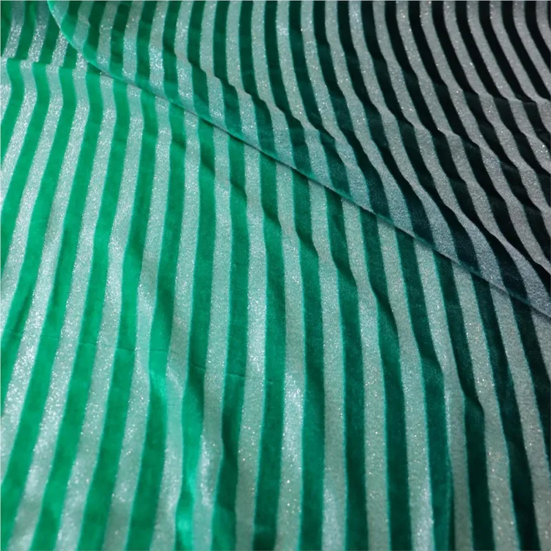 실크 밝은 줄무늬 그라데이션 벨벳 직조 조젯 원단 나이트드레스 및 이브닝 드레스용