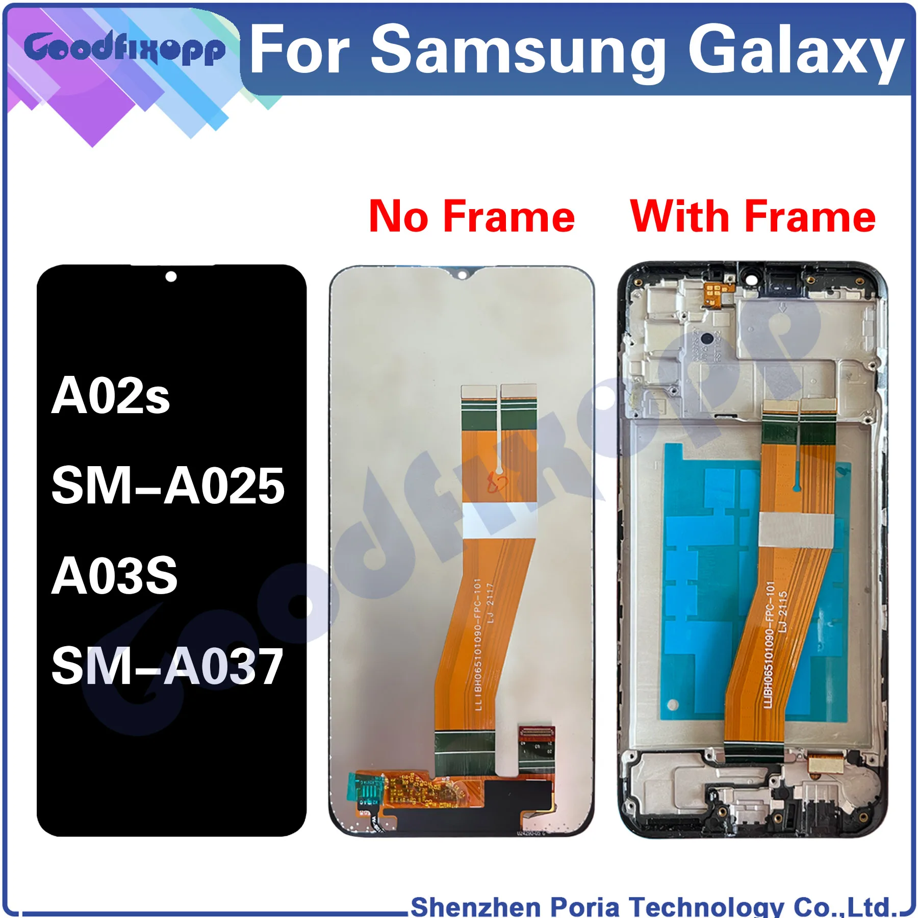 

For Samsung Galaxy A02s A03s SM-A025 SM-A037 LCD Display Touch Screen Digitizer Assembly Repair Parts Replacement