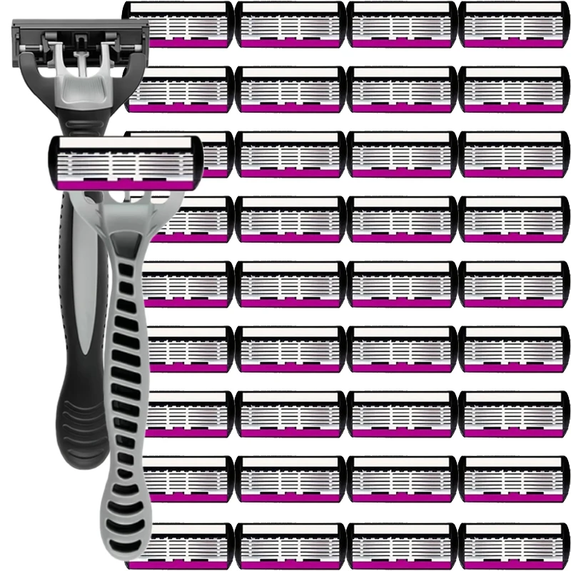6-layer Stainless Steel Blade Men Razor Washable For Travel For Home Shaver Manual Shave Razors For Daily Face Care