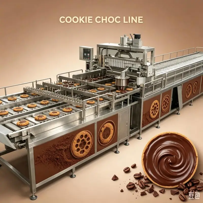 Commercial Chocolate Biscuit Processing Equipment Automatic Cookie Forming Baking Machine