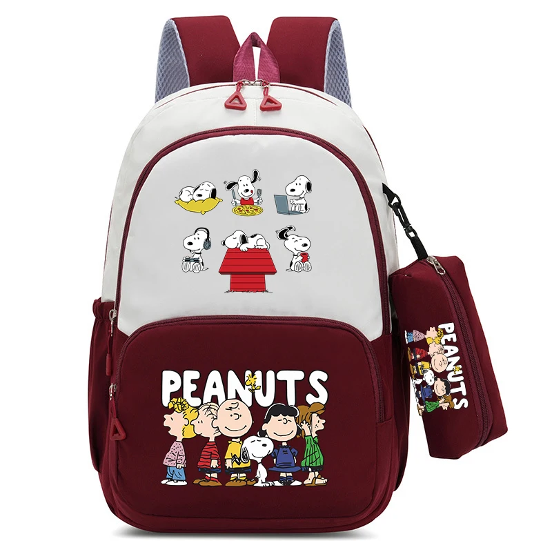 Mochila escolar Snoopy para niña, estuche para lápices, mochila de dibujos animados de Anime para chico y niña, mochila para adolescentes, mochila para estudiantes, mochilas para niños