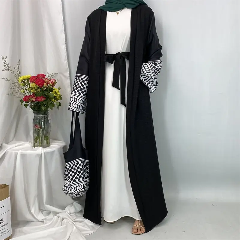 

Кардиган-халат Ele Spliced Slim Fit с открытыми рукавами и сумкой, коллекция весна 2025, женская мода Ближнего Востока