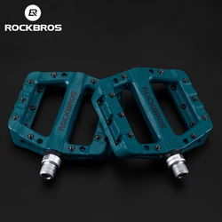 ROCKBROS Cycling MTB Bike Bicycle Pedals Ultralight Seal Bearings Nylon Molybdenum Pedals Durable Widen Area Bike Bicycle Part