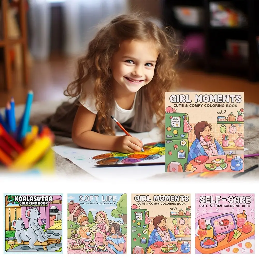 Cartoon Coloring Book Stress Relief Educational Graffiti Painting Book Painting Gift Montessori Drawing Toy for Adults And Teens