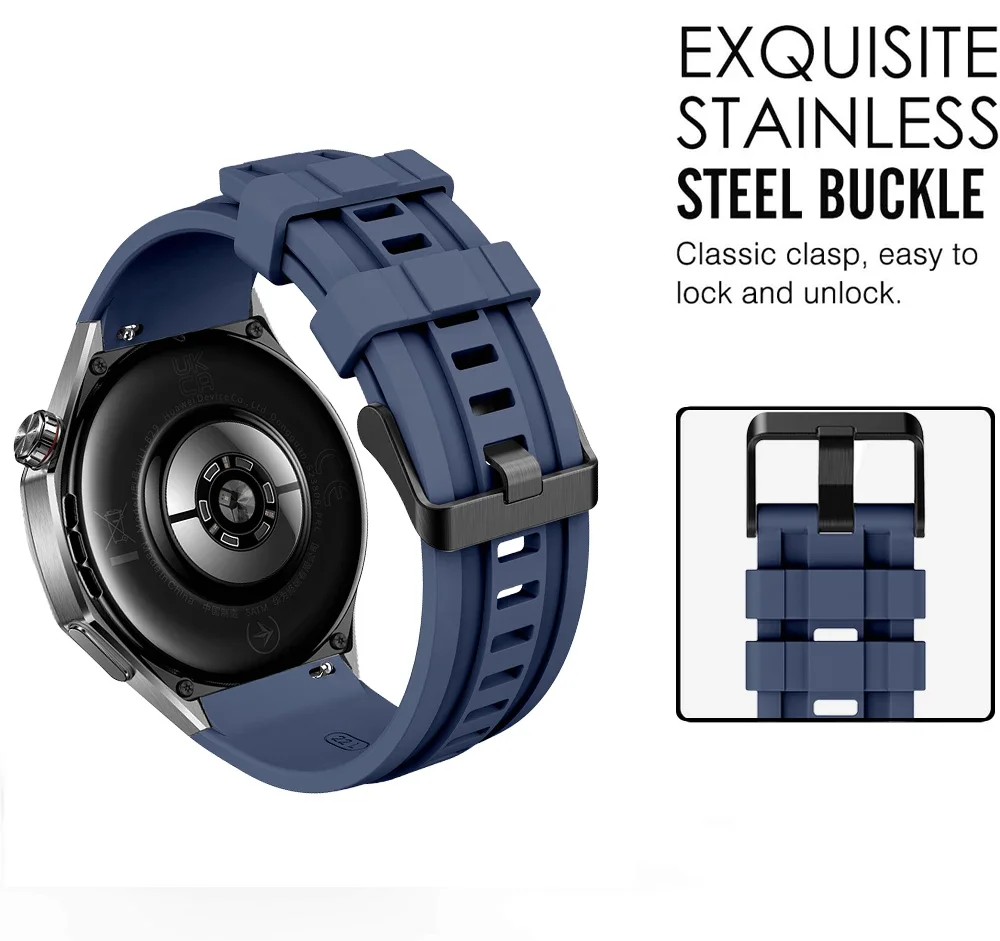 Ремешок 22 мм, совместимый с Huawei Watch GT5 Pro, быстросъемный браслет 46 мм для Huawei Watch GT5 Pro, 46 мм, ремешок для часов с полным покрытием