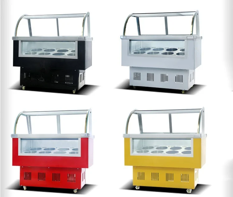 

Commercial Cake Ice Popsicle Fridge Fried Yogurt Ice Cream Display Showcase Refrigerator Freezer Gelato Display