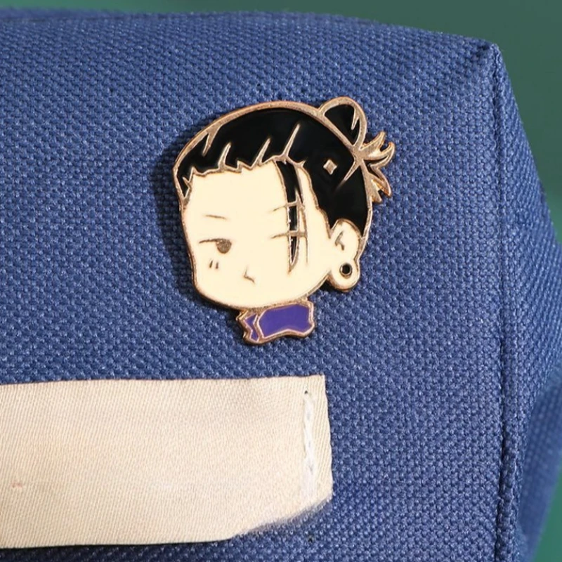 

6PCS Hot Anime Jujutsu Kaisen Series Cute Backpack Brooch Creativity Cartoon Character Q Version Kawaii Metal Badge Gift