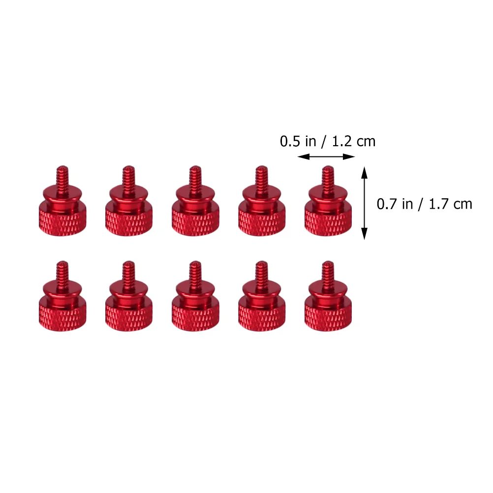 

10Pcs Colored Computer Chassis Knurled Thumbscrews High Quality Aluminum Alloy Tool Free Installation for Cases Slots