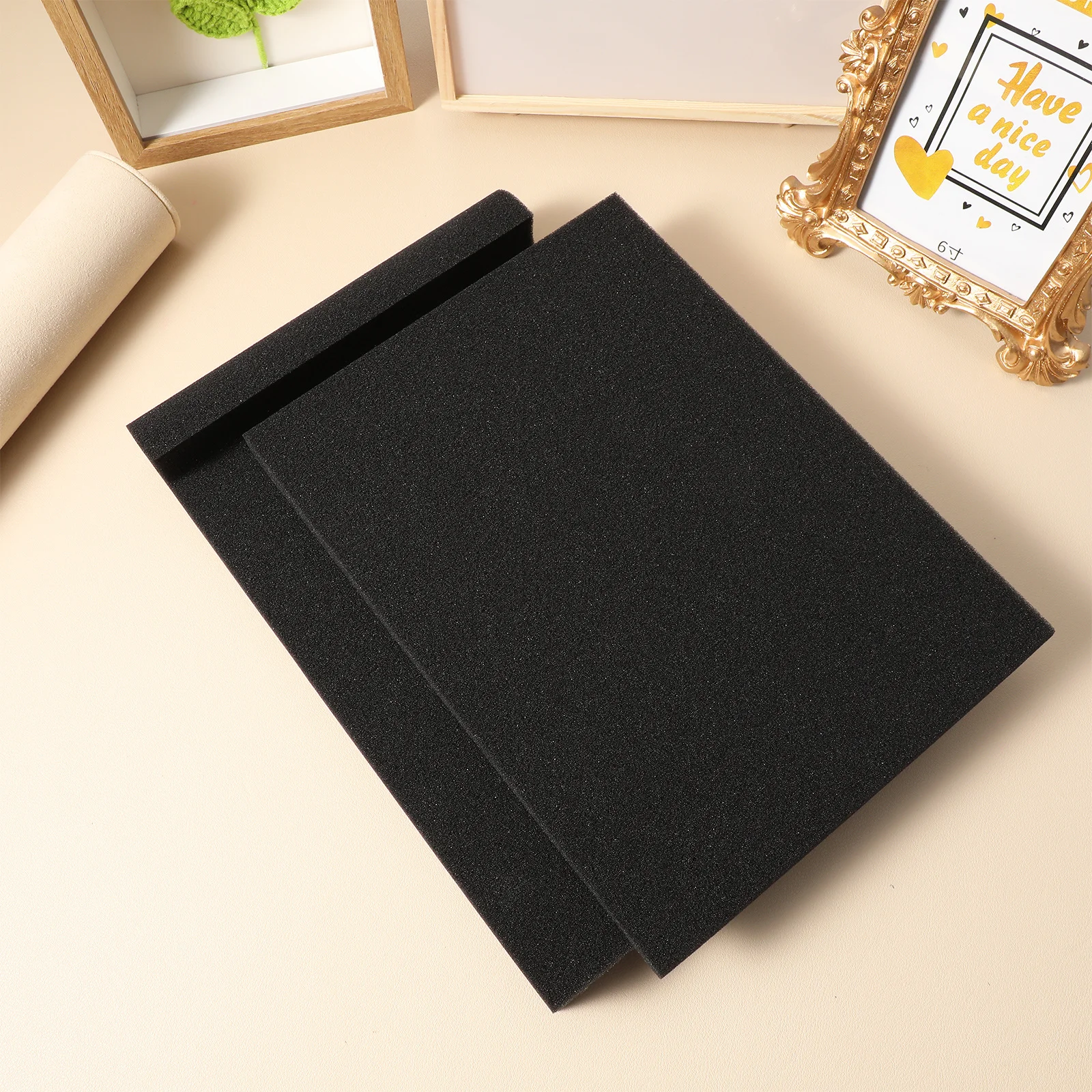 

2Pcs Soundproofing Panels Anti Vibration Mats Acoustic Foam Pads Speaker Isolation Cushions Shock Absorption Noise Reduction