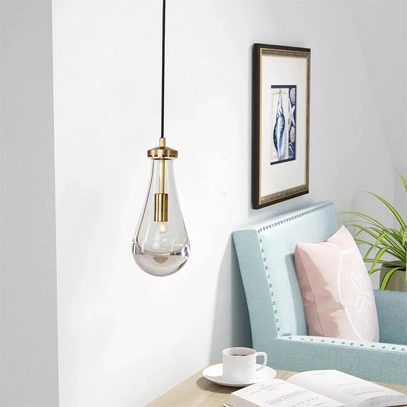 APRIL Nordic Crystal lampa wisząca nowoczesny lampka nocna do sypialni spersonalizowana kreatywność LED restauracja/Bar żyrandol przy przejściu