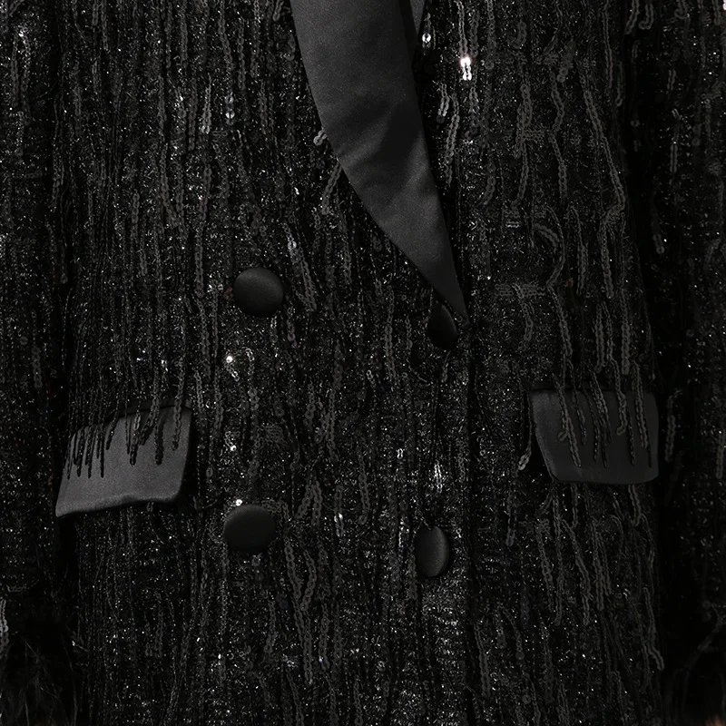 Elegante chaqueta personalizada de calle con retales y borlas para mujer, nuevo abrigo de moda de otoño