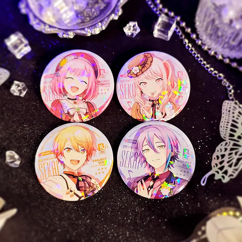 Project Sekai Colorful Stage Brooch Shinonome Akito Brooches for Woman Kamishiro Rui Metal Accesorios Tenma Tsukasa Badge Pins