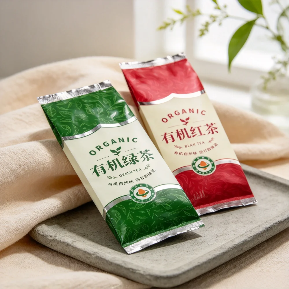 Organic Green/Black Tea Bag 100gram/Lot Self Sealing Bag Oolong Puer Aluminum Foil Bag Chinese Classics Hou Wang Series Free