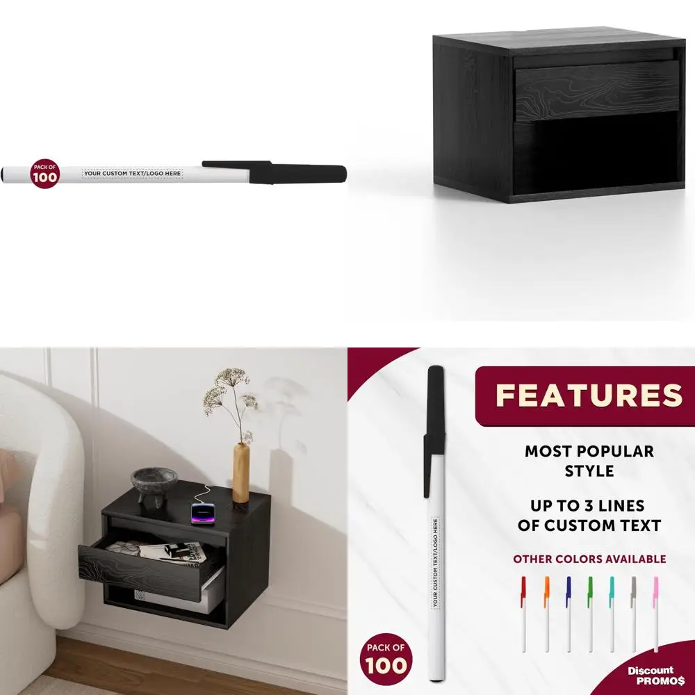 

Набор 100% персонализированных ручек с черными чернилами для офиса, школы, бизнеса и традиционного использования.