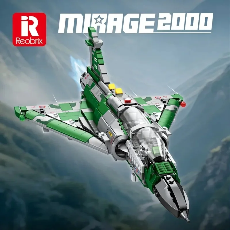 1012PCS Mirage 2000 Fighter Jet Building Blocks Model Military Plane Series  Educational DIY Toys Gifts Desktop  Christmas gift