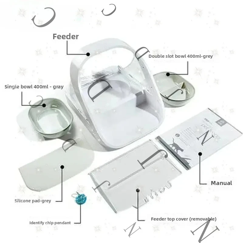 Chip Recognition Induction Multi- Automatic Feeder Wet Food Preservation Pet Bowl Control
