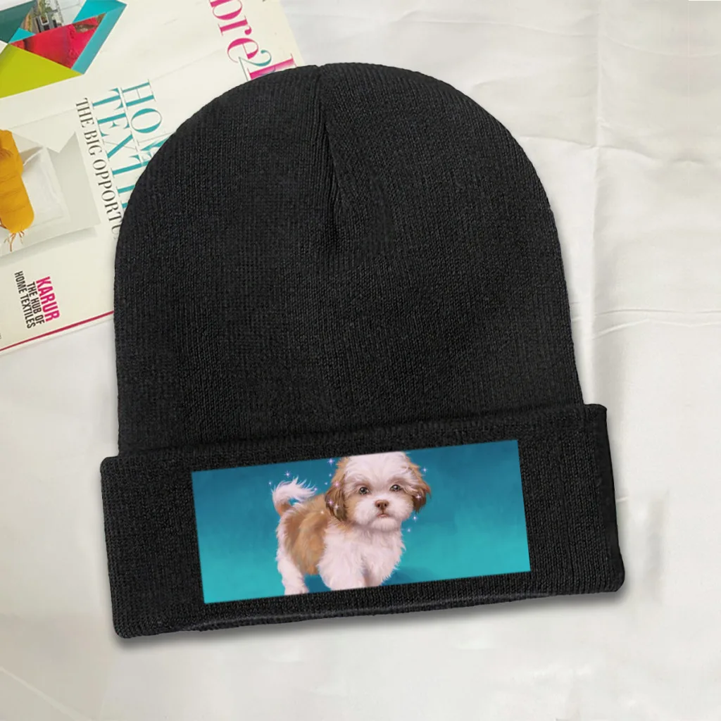 Luke Skywalker, Jedi Puppy, Shih Tzu, puppy Beanie Knitted Hat Caps Fur Women Men Bonnet Winter Warm