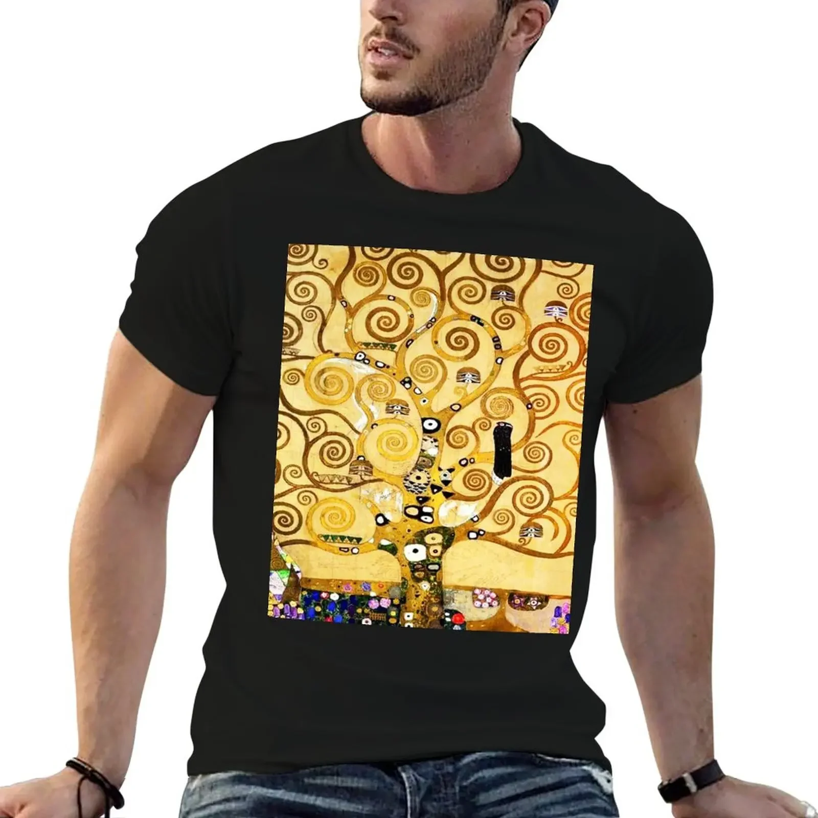 Gustav Klimt The Tree of Life, Stoclet Frieze T-Shirt summer tops blanks tops vintage anime shirt mens designer clothes