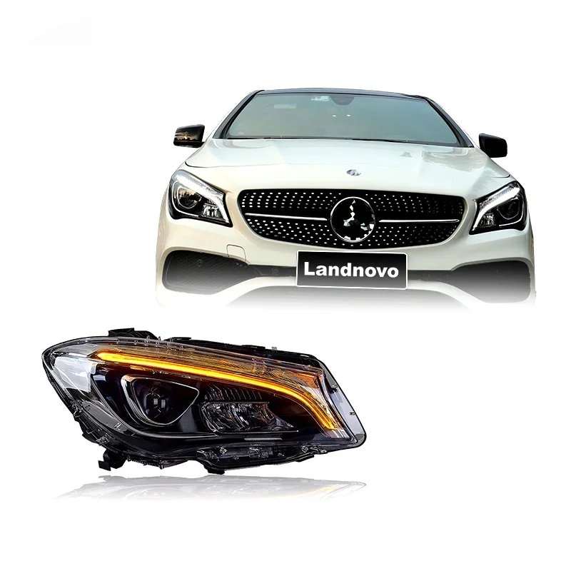 Felendo Full LED upgrade Led Head lights For mercedes w117 cla headlight assembly Car Front Head Lamp headlight