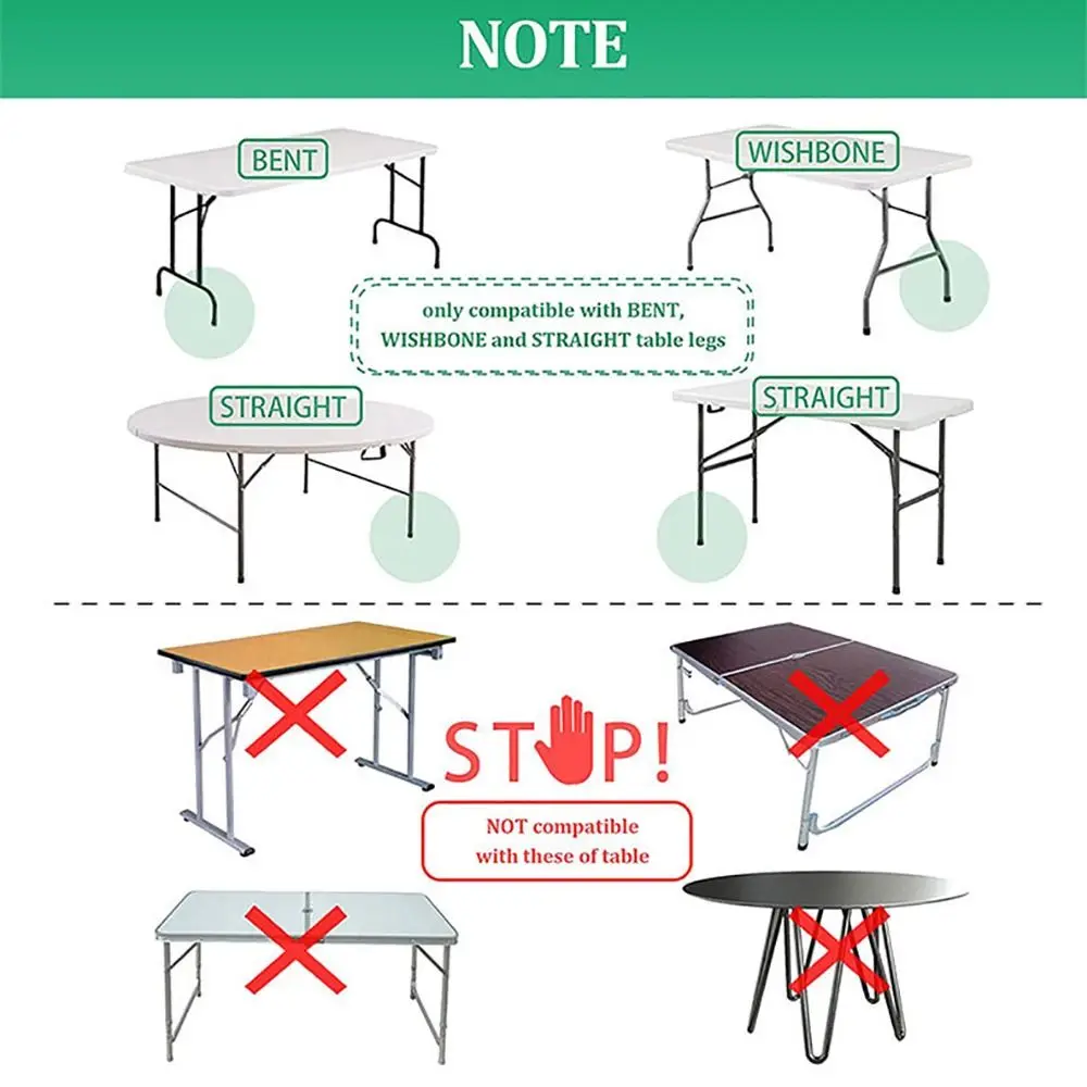 Folding Tables Leg Table Leg Extenders Furniture Leg Adjustable Desk Leg Risers Stainless Steel Universal Table Height Extenders