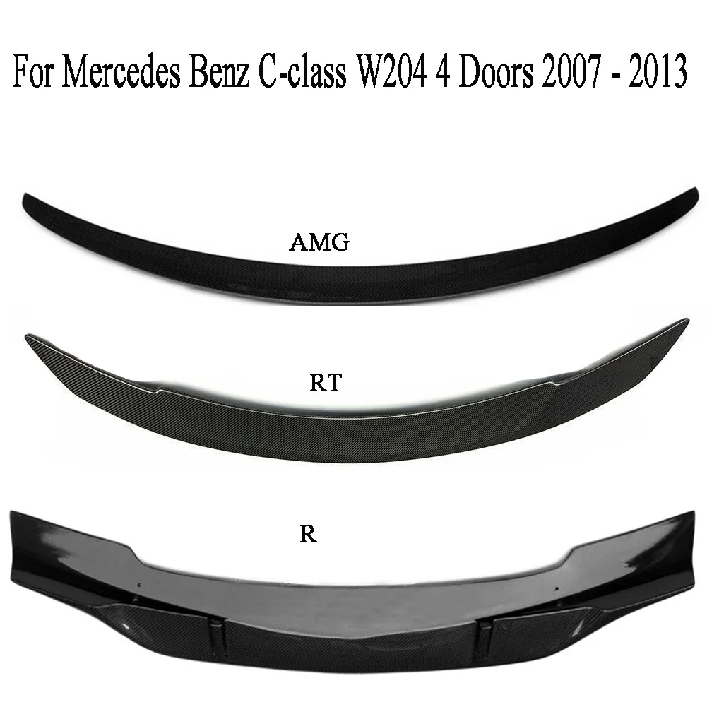 

Car Carbon Fiber Rear Trunk Spoiler For Mercedes Benz C-class W204 4 Doors 2007 2008 2009 2010 2011 2012 2013 R AMG RT Style