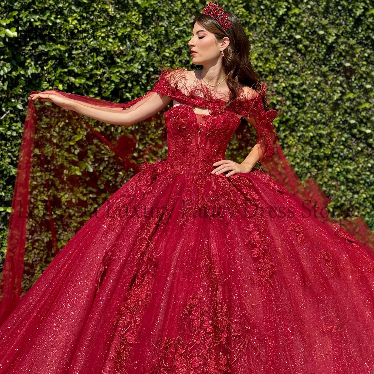 Red Quinceanera Dresses Exquisite Off Shoulder 2024 Mexican Sweet 15 16 3D Flowers Applique Beading Formal Vestidos XV Años