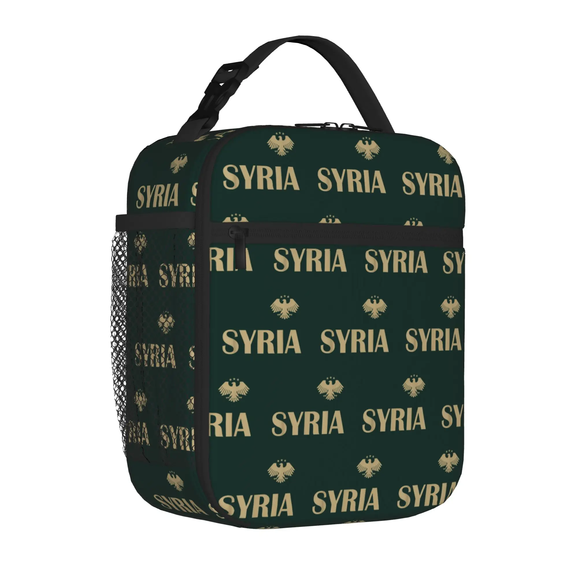 Eagle of Syria 2025 Symbol Insulated Lunch Bag For Picnic Syrian Proud Storage Food Boxes Reusable Thermal Cooler Bento Box