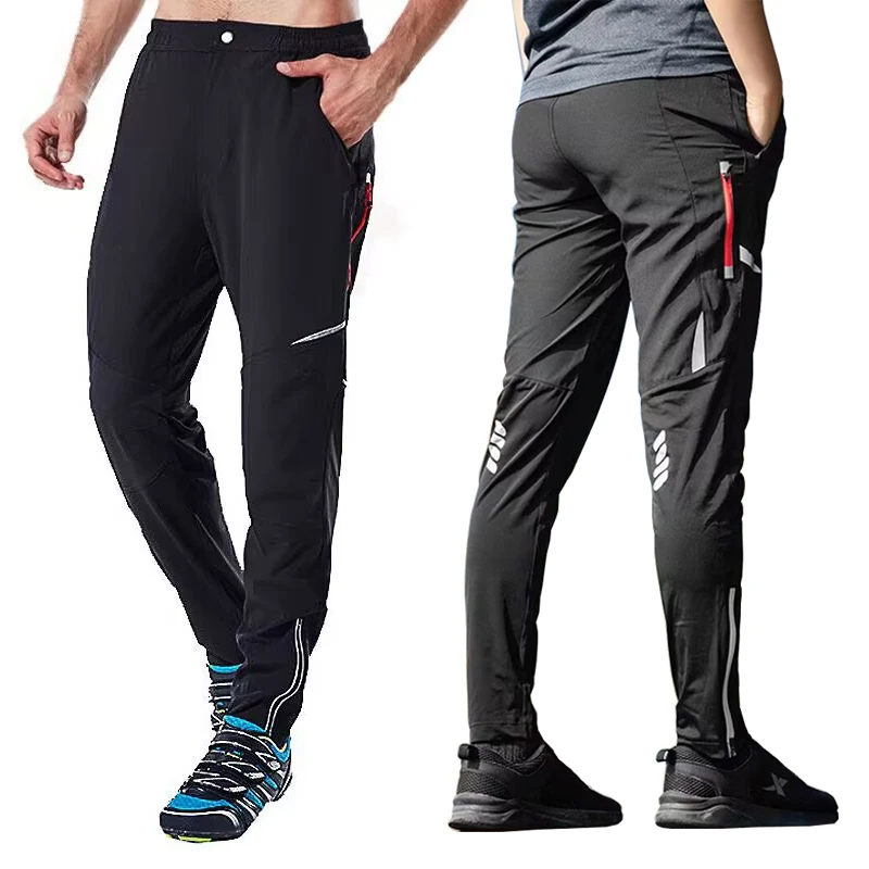 Light Comfortable Cycling Pants Men Women Spring Summer Breathable Hight Elasticity Sports Pants Reflective Trousers