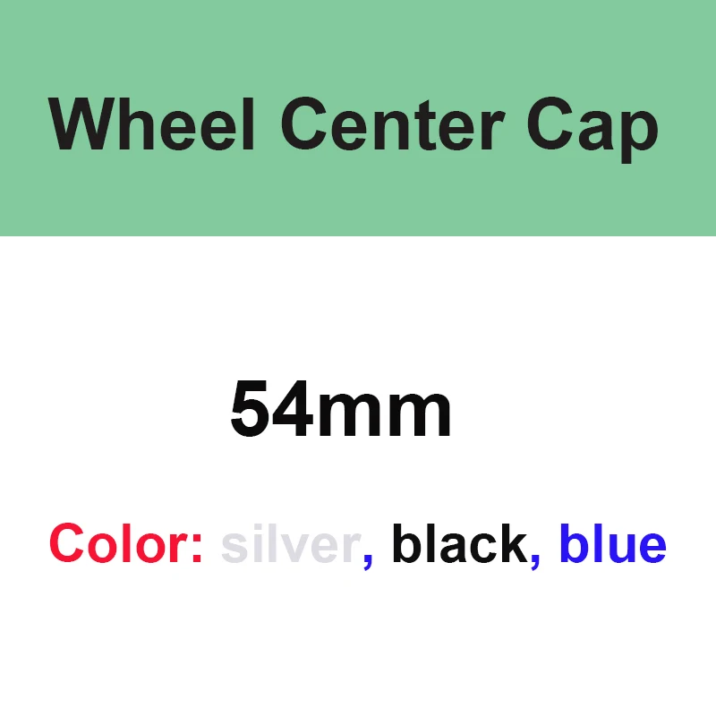 

100pcs/lot 54mm Black Blue Car Wheel Center Caps rim hub Covers Emblem Logo Badge For Fiesta Focus Fusion Mondeo Styling