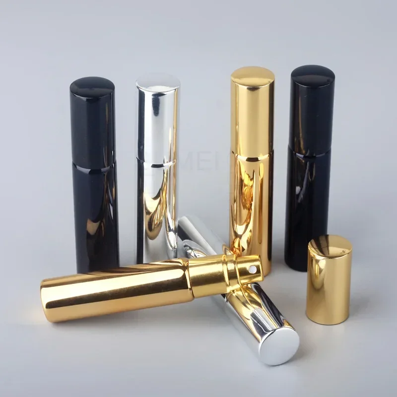 5 10ml ขวดฉีดน้ําน้ําหอมแก้วยูวีเปล่ารีฟิลสเปรย์หมอกละเอียด