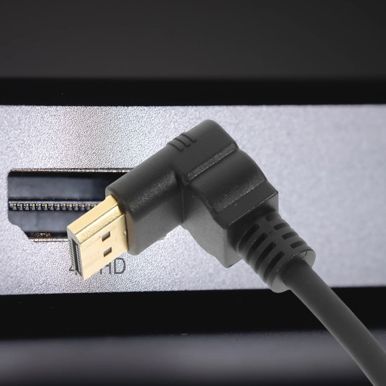 

Display Port Adapter 1.2 Male to Female Cord Angled Converter 4K Resolution Support Ergonomic Design Wide Compatibility Monitor