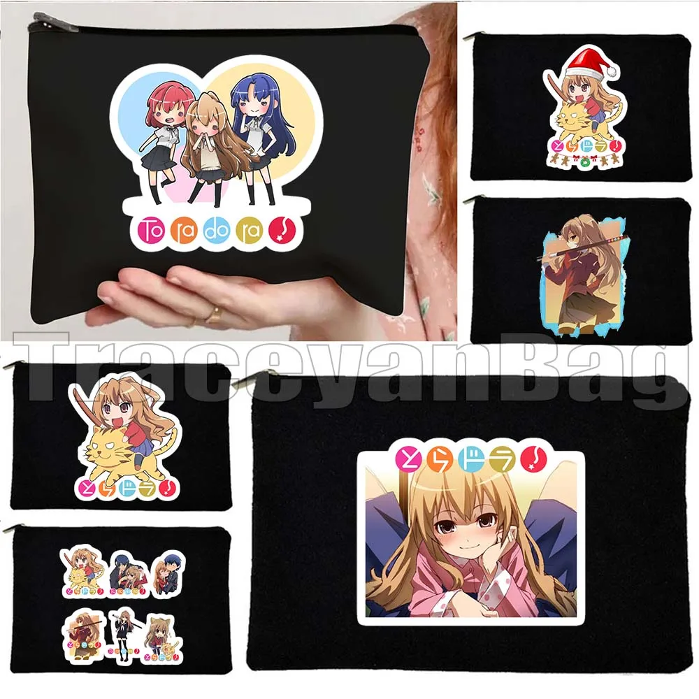 

Cute Manga Toradora Kawaii Cartoon Anime Girl Fan Gifts Canvas Cosmetic Bag Makeup Toilet Bag Pencil Case Pouch Key Coin Purse