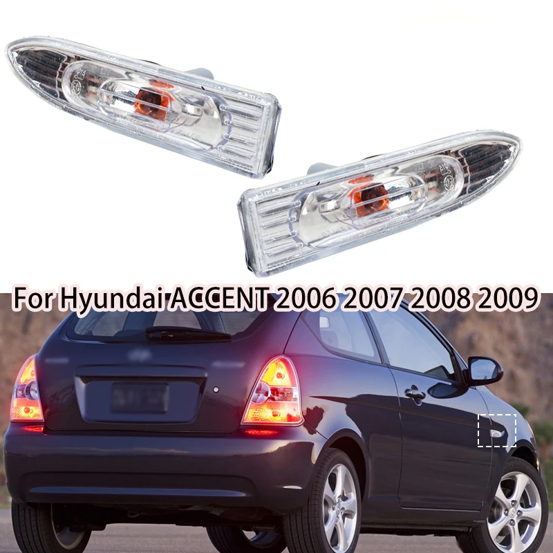 Left Right Car Fender turn signal side Turn Signal Lights For Hyundai ACCENT 923031E000 923041E000 2006-2011 Auto Accessory