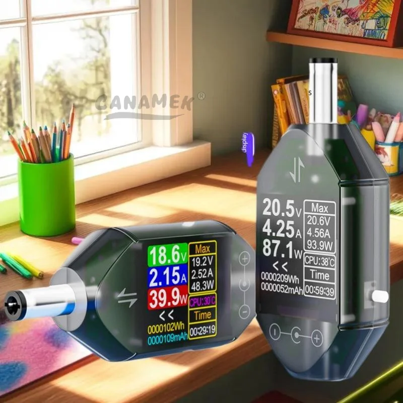 

1/2/3PCS 600W DC4.5-50V Max 12A High Precision Digital Voltage Current Tester DC5.5x2.5 Instrument Power Capacity Meter DT550