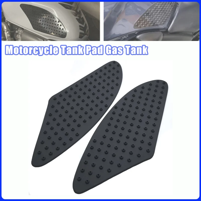 

Universal Motorcycle Tank Pad Gas Tank Traction Pads Fuel Tank Grips Side Stickers Knee Grips Protector Decal Black
