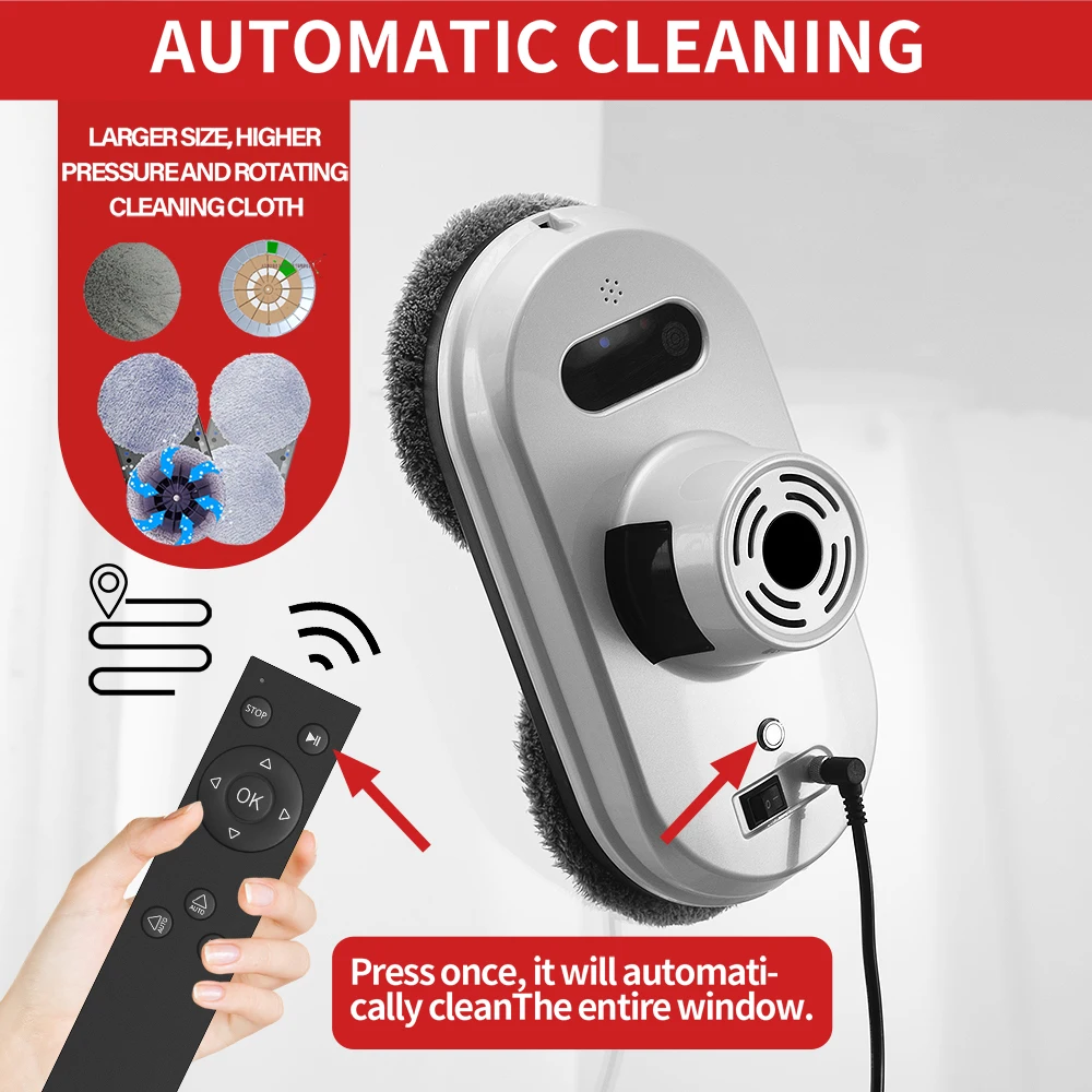 3 Year Warranty Smart Automatic Window Cleaner Robot Cleaning Glass Wash Remote Control