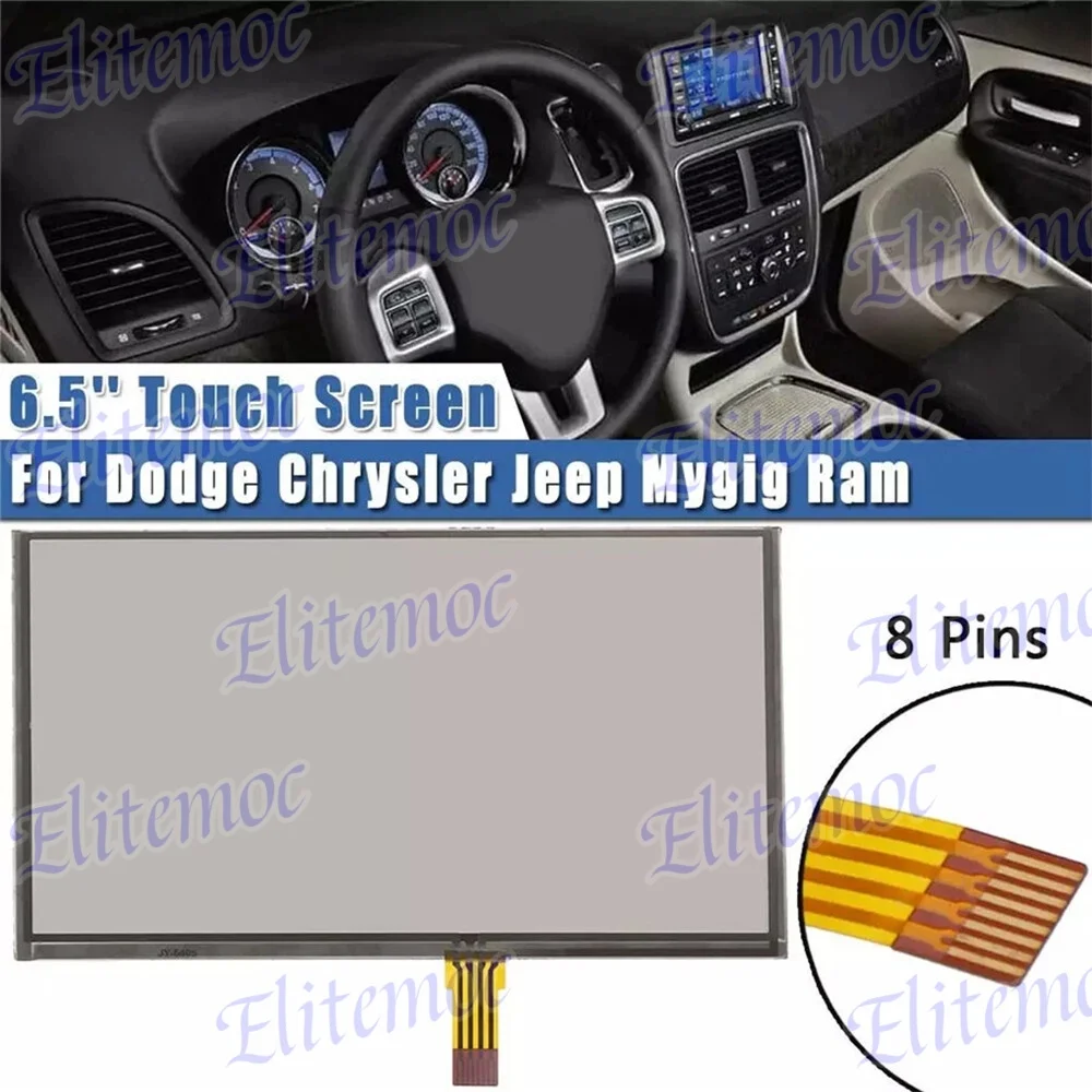 

6.5" Touch Screen Digitizer for Dodge Chrysler Jeep Mygig 430 RBZ 430N RHB Navigation Display Replacement